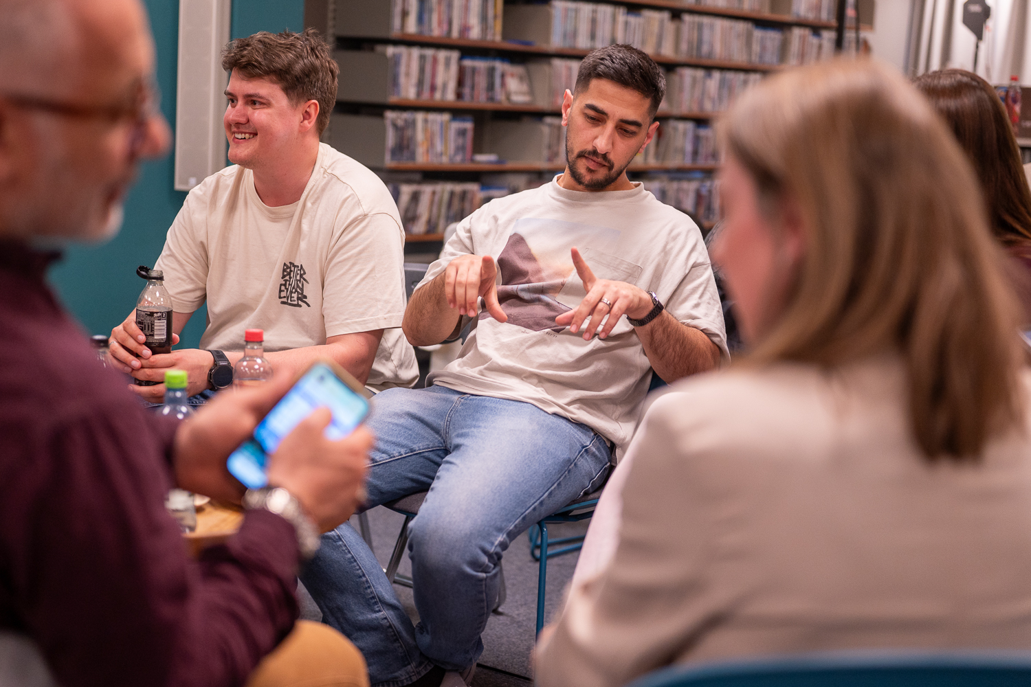 The path to a relevant job can take many detours. Ahmad Al-Btoush was one of those who shared his story during Mingel x Mangfoldsfest. Photo: Torstein Tysvær Nymoen/Haugaland Vekst.
